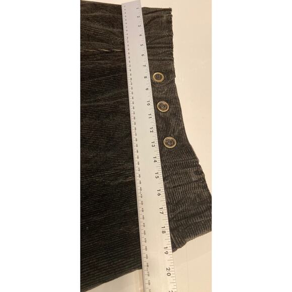 Nwot SHACK INCORPORATED Pants L Corduroy Silk Super-Wide-Barrel Drop Crotch Blac - Picture 7 of 11